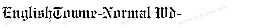 EnglishTowne-Normal Wd字体转换
